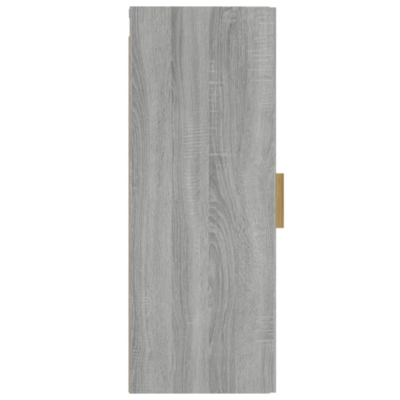 Armoire murale design polyvalente rangement espace de vie 34,5 x 34 x 90 cm en bois d'ingénierie gris 02_0048328