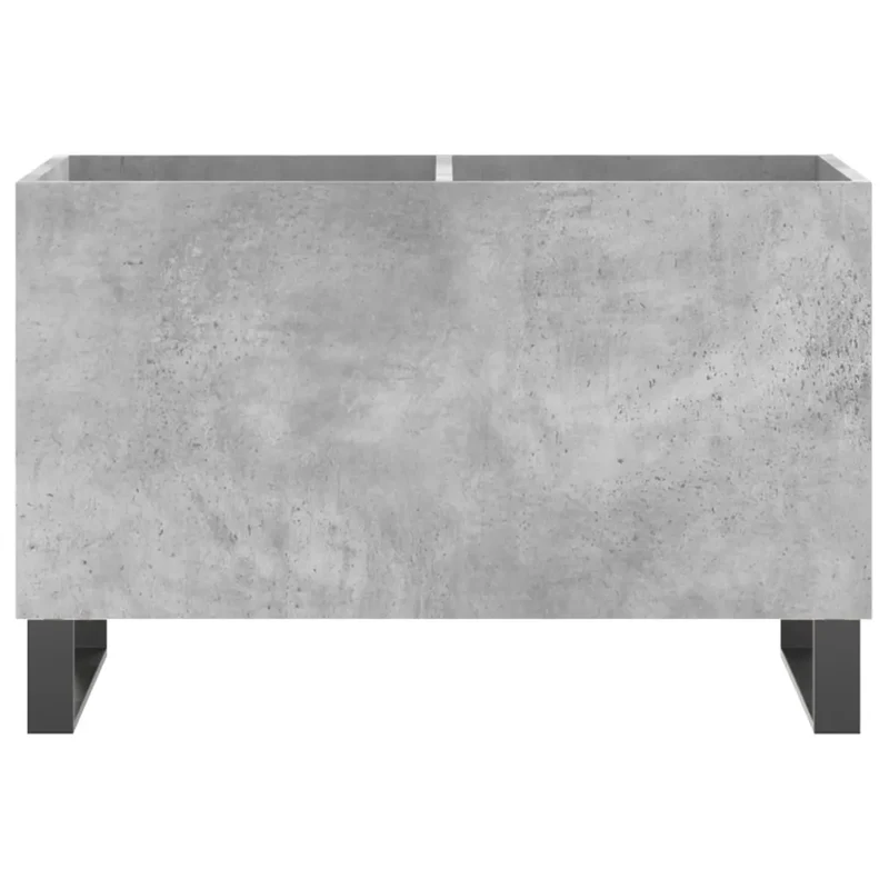 Armoire à disques pratique pour vinyles 74 x 38 x 48 cm style industriel en bois d'ingénierie gris béton 02_0049137