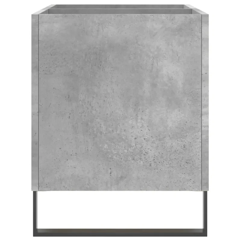 Armoire à disques pratique pour vinyles 74 x 38 x 48 cm style industriel en bois d'ingénierie gris béton 02_0049137