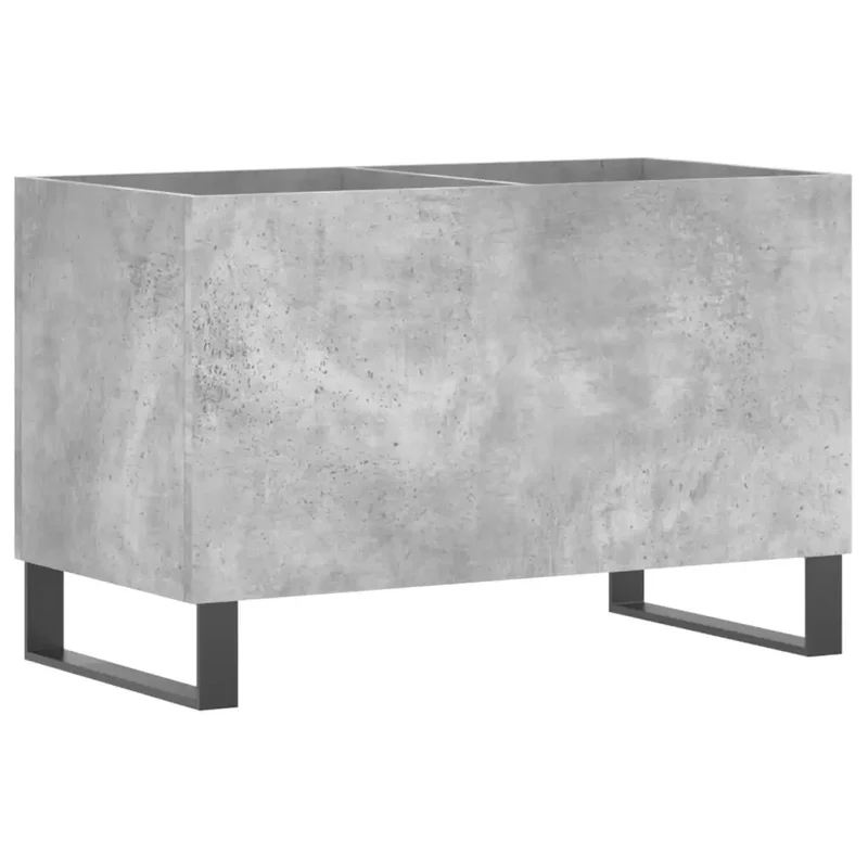 Armoire à disques pratique pour vinyles 74 x 38 x 48 cm style industriel en bois d'ingénierie gris béton 02_0049137