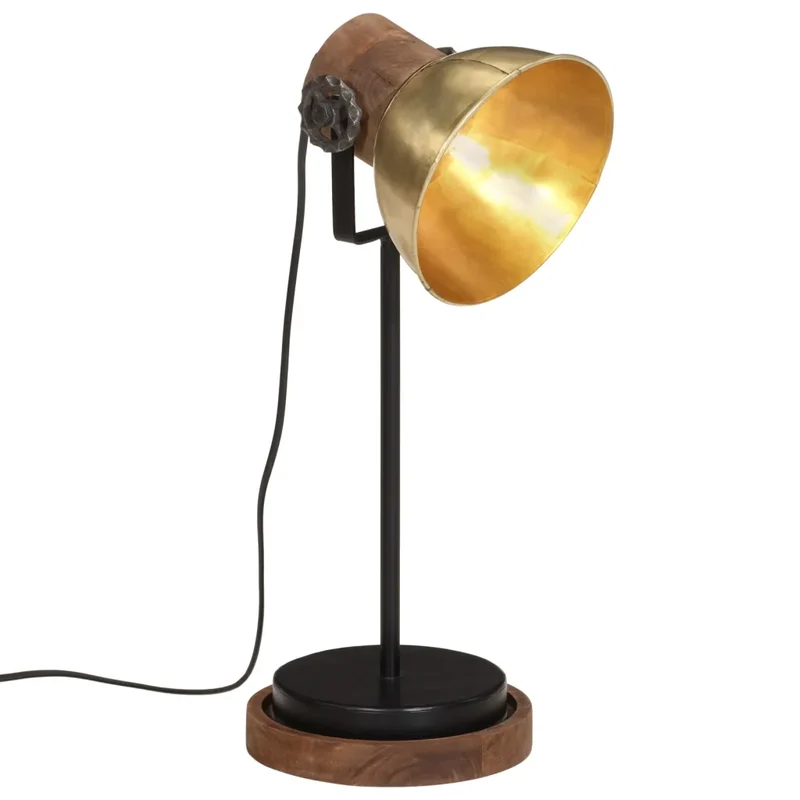 Lampe de bureau industrielle en fer manguier style vintage 17 x 17 x 50 cm en fer laiton antique 02_0047543