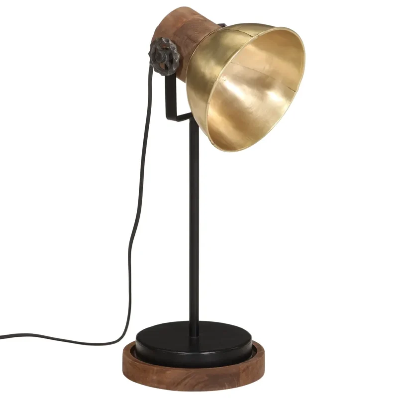 Lampe de bureau industrielle en fer manguier style vintage 17 x 17 x 50 cm en fer laiton antique 02_0047543