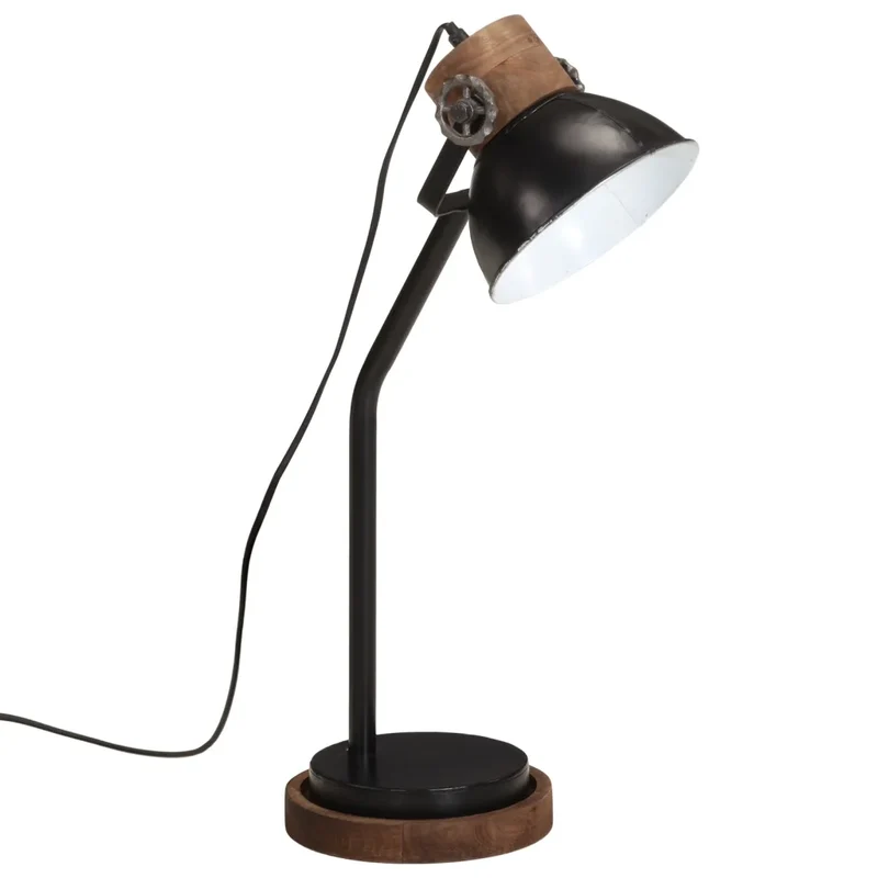 Lampe de bureau industrielle ergonomique 18 x 18 x 60 cm ambiance cosy en fer noir 02_0047548