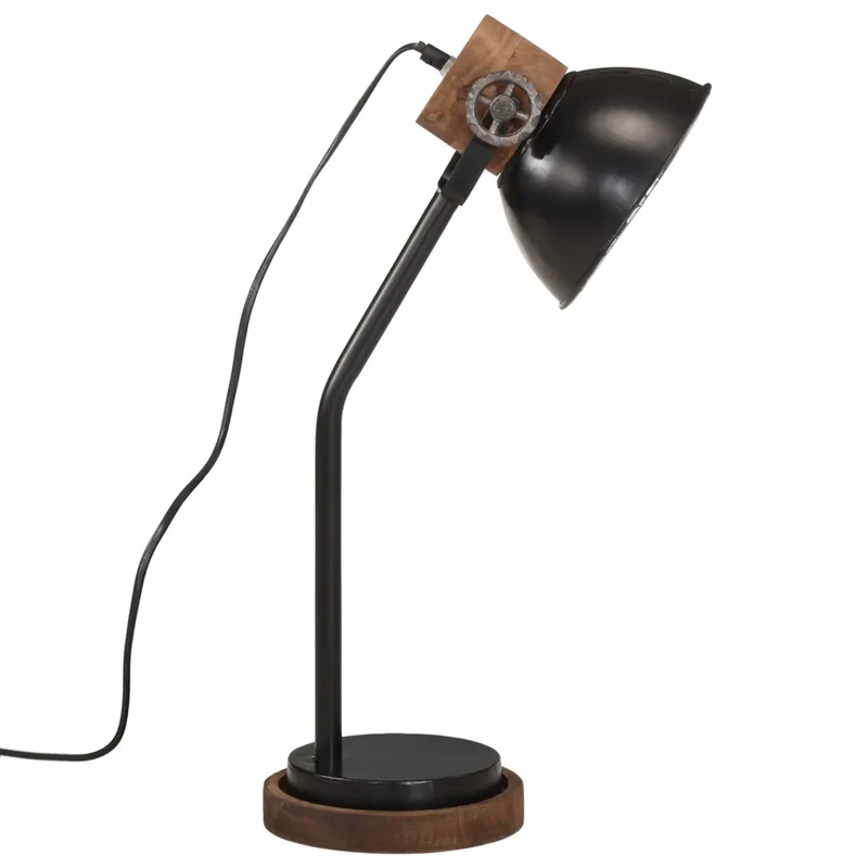 Lampe de bureau industrielle ergonomique 18 x 18 x 60 cm ambiance cosy en fer noir 02_0047548