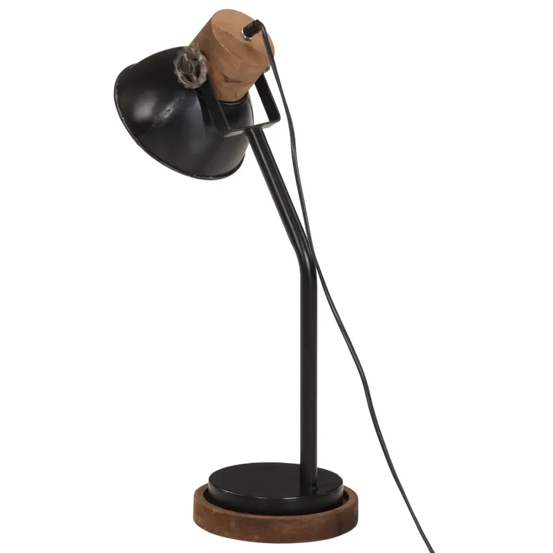 Lampe de bureau industrielle ergonomique 18 x 18 x 60 cm ambiance cosy en fer noir 02_0047548