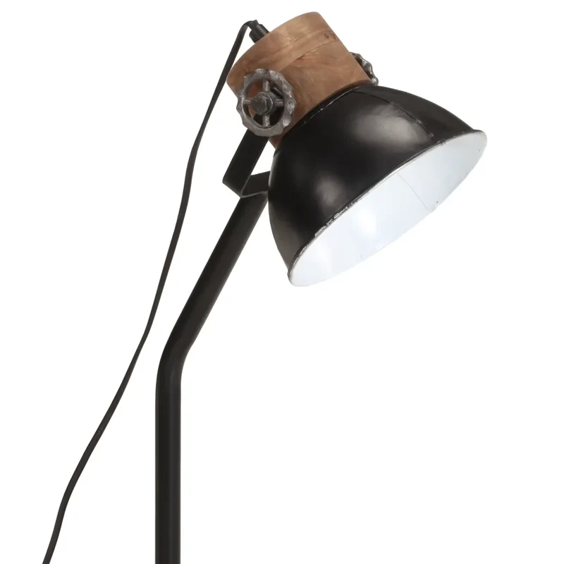 Lampe de bureau industrielle ergonomique 18 x 18 x 60 cm ambiance cosy en fer noir 02_0047548