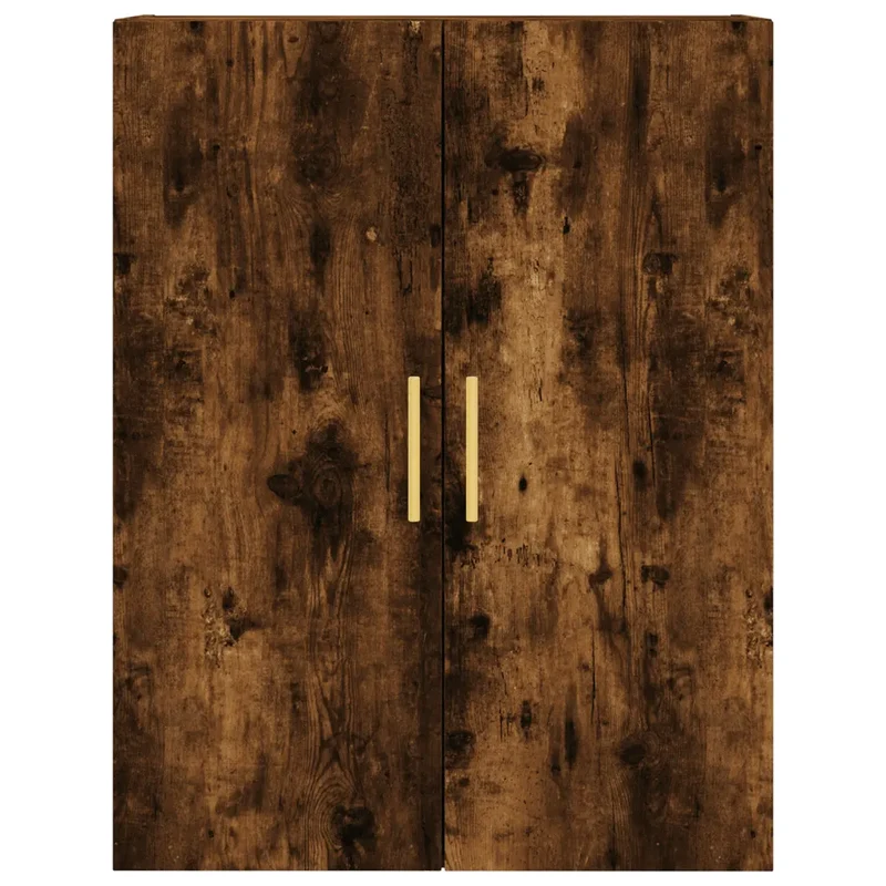 Armoire murale élégante 69,5 x 34 x 90 cm grand espace de rangement pratiques style contemporain en bois d'ingénierie chêne fumé 02_0048579