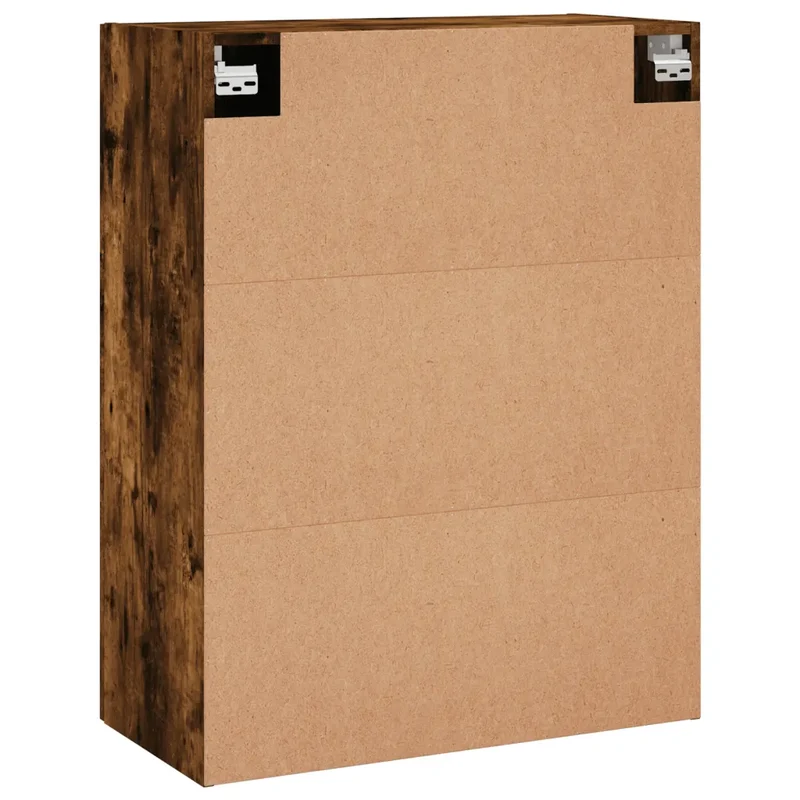 Armoire murale élégante 69,5 x 34 x 90 cm grand espace de rangement pratiques style contemporain en bois d'ingénierie chêne fumé 02_0048579