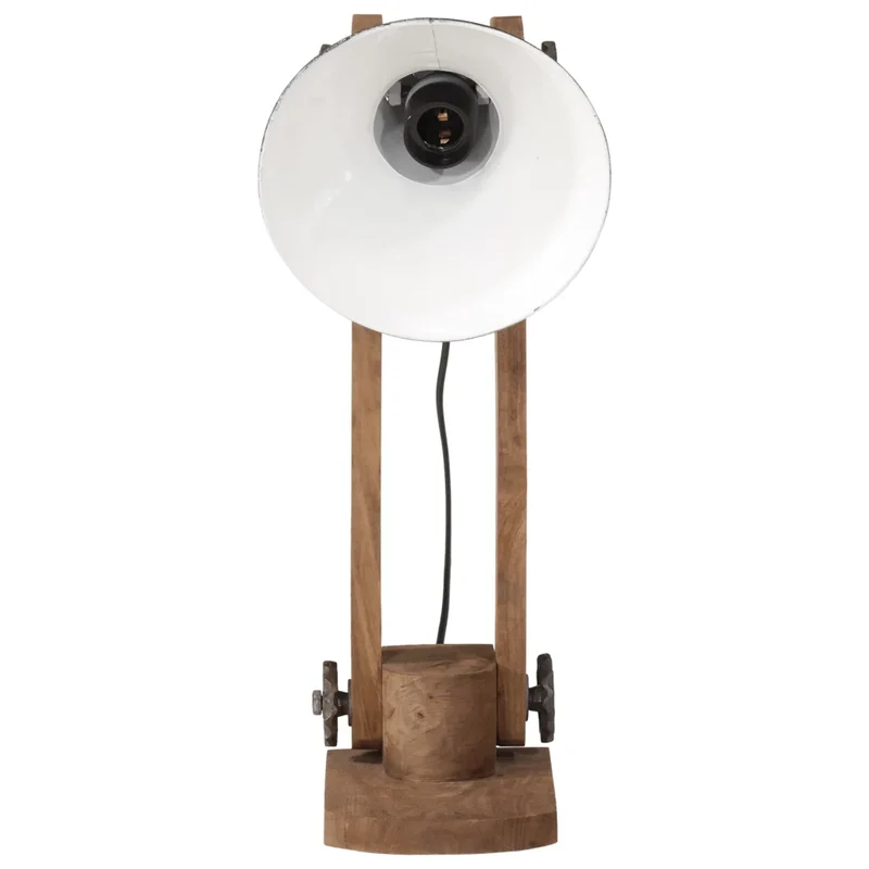 Lampe de bureau style industriel ambiance cosy 23 x 13 x 52 cm en bois de manguier noir 02_0047522