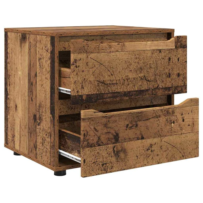 Armoire de rangement rectangulaire pratique minimaliste chambre salon 60 x 48 x 57 cm en bois ancien 02_0054609