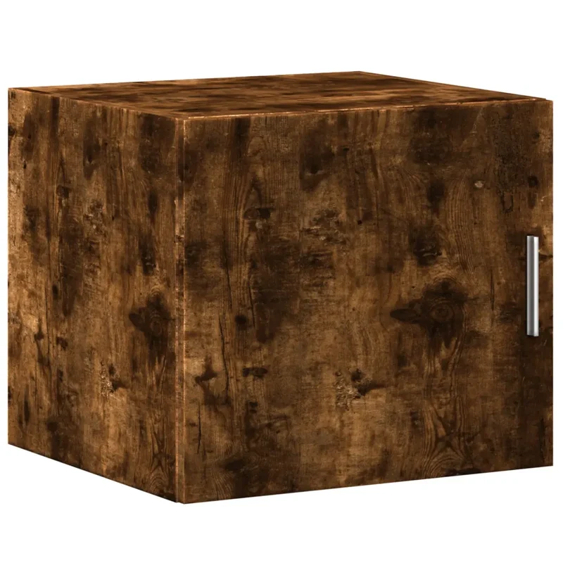Armoire de rangement mince 45 x 42,5 x 225 cm espace de stockage polyvalent avec 8 compartiments en bois d'ingénierie chêne fumé 02_0055564