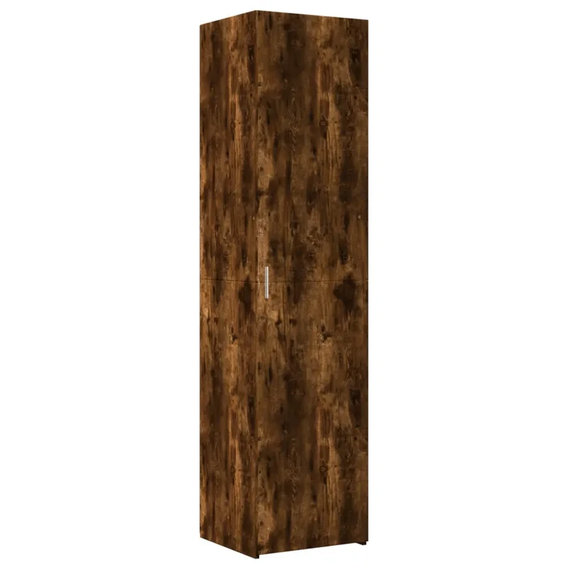 Armoire de rangement mince 45 x 42,5 x 225 cm espace de stockage polyvalent avec 8 compartiments en bois d'ingénierie chêne fumé 02_0055564