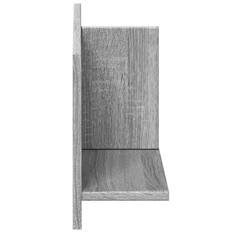 Armoire murale flottante 70 x 16,5 x 30 cm gain de place pratique style contemporain en bois d'ingénierie gris 02_0050582
