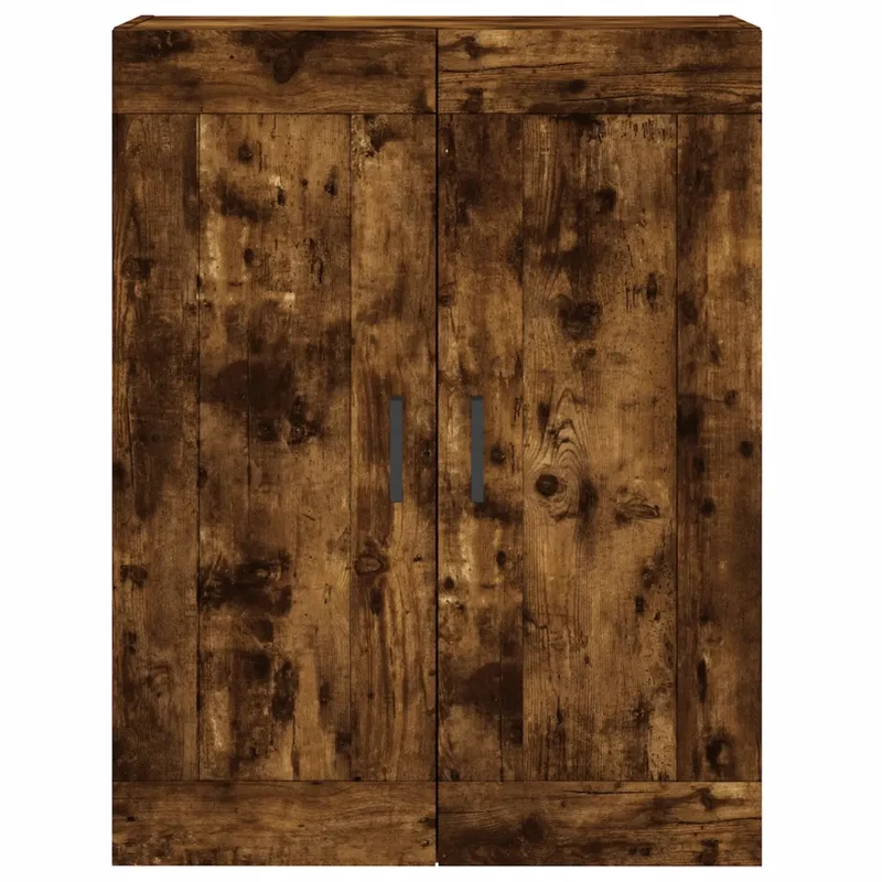 Armoire murale rangement élégante design contemporain 69,5 x 34 x 90 cm en bois d'ingénierie chêne fumé 02_0048916