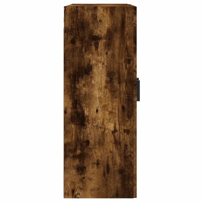 Armoire murale rangement élégante design contemporain 69,5 x 34 x 90 cm en bois d'ingénierie chêne fumé 02_0048916