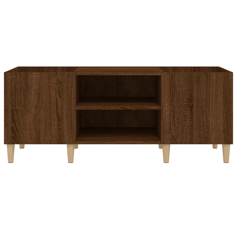 Armoire à disques pratique stylée salon 121 x 38 x 48 cm en bois d'ingénierie marron 02_0049194