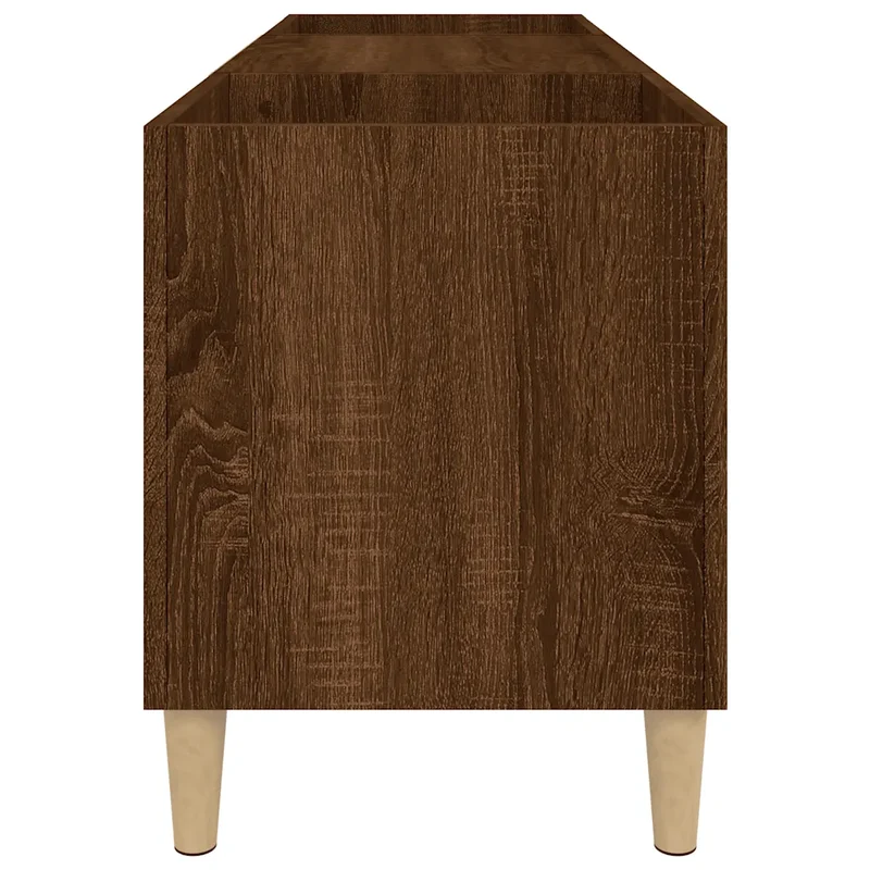 Armoire à disques pratique stylée salon 121 x 38 x 48 cm en bois d'ingénierie marron 02_0049194