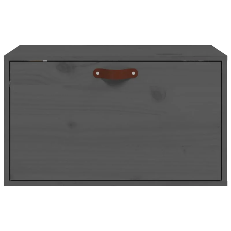Armoire murale en bois de pin massif espace de rangement 60 x 30 x 35 cm design rustique en bois gris 02_0048358