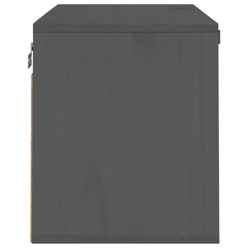 Armoire murale en bois de pin massif espace de rangement 60 x 30 x 35 cm design rustique en bois gris 02_0048358