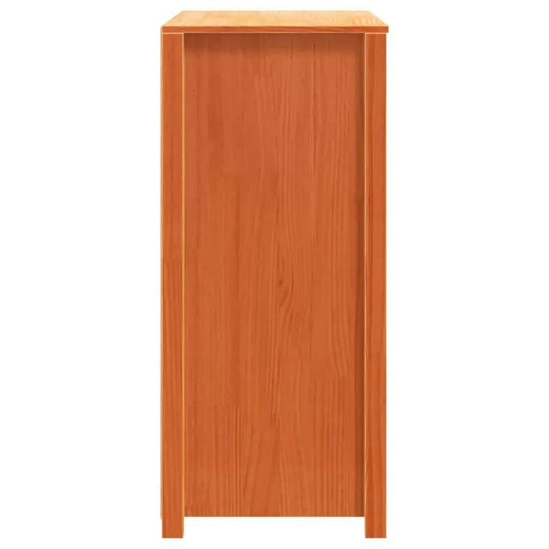 Armoire latérale fonctionnelle rustique 100 x 40 x 90 cm avec tiroirs spacieux en bois de pin massif cire marron 02_0049471