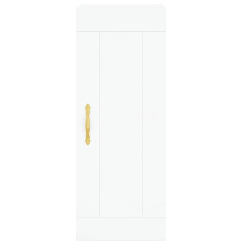 Buffet bahut commode armoire meuble de rangement organisateur cuisine salle de séjour salon haut 34,5 x 34 x 180 cm bois d'ingénierie blanc 02_0032430
