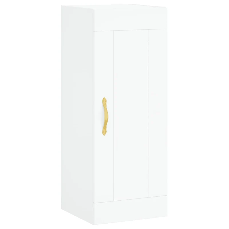 Buffet bahut commode armoire meuble de rangement organisateur cuisine salle de séjour salon haut 34,5 x 34 x 180 cm bois d'ingénierie blanc 02_0032430