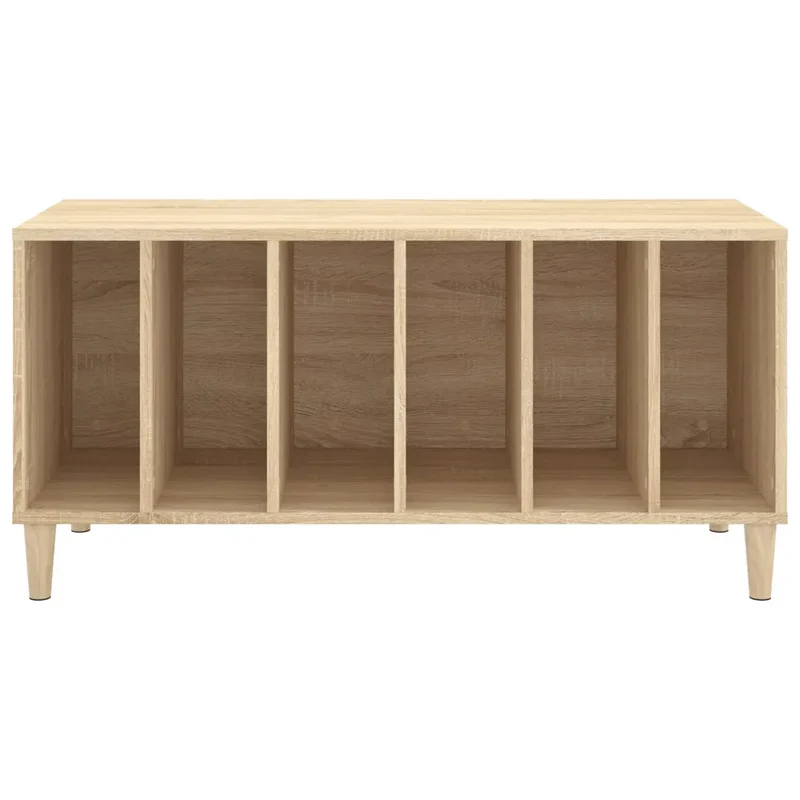 Armoire à disques pratique meuble de rangement salon 100 x 38 x 48 cm en bois d'ingénierie chêne sonoma 02_0049217