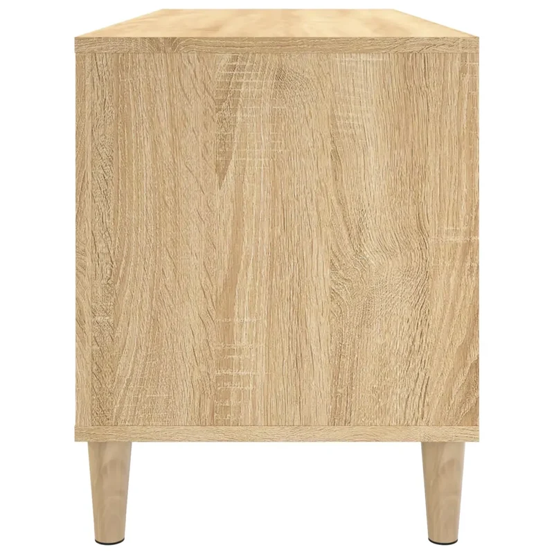 Armoire à disques pratique meuble de rangement salon 100 x 38 x 48 cm en bois d'ingénierie chêne sonoma 02_0049217