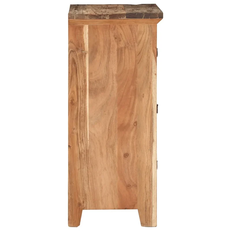 Armoire latérale bois massif d'acacia rangement 55 x 33 x 75 cm fonction d'affichage style classique en bois acacia 02_0047155