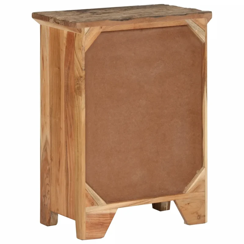 Armoire latérale bois massif d'acacia rangement 55 x 33 x 75 cm fonction d'affichage style classique en bois acacia 02_0047155