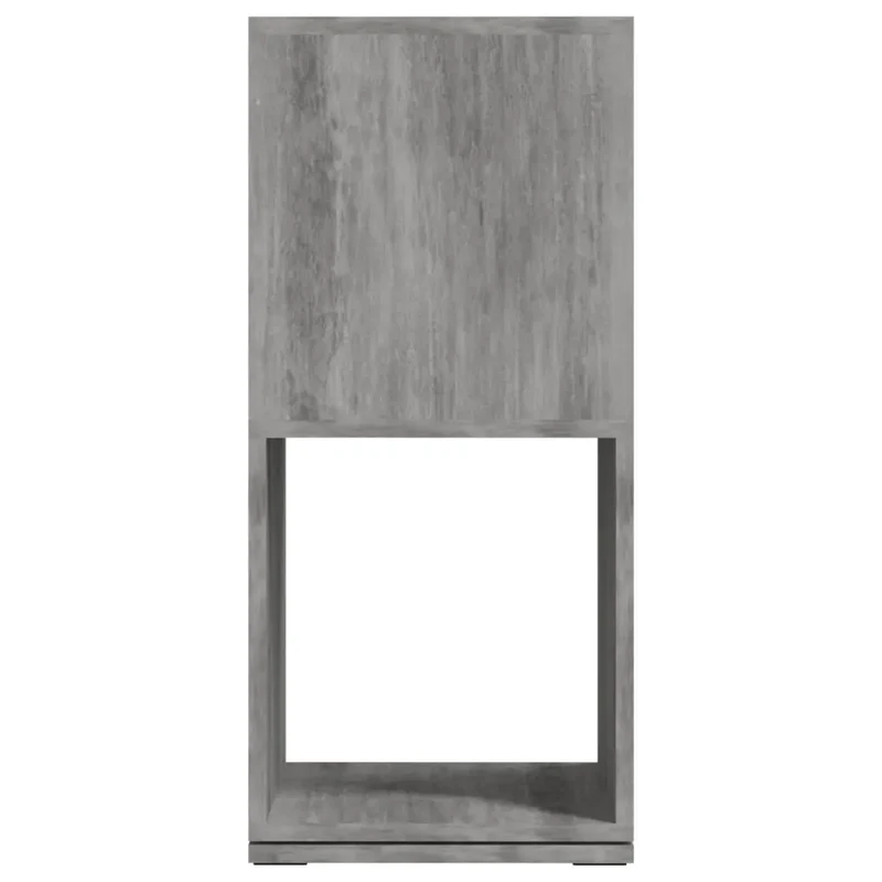 Armoire rotative moderne 34,5 x 34,5 x 75,5 cm pivotante 360 degrés en bois d'ingénierie gris béton 02_0046975