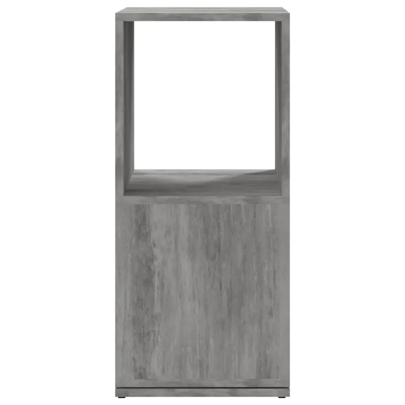 Armoire rotative moderne 34,5 x 34,5 x 75,5 cm pivotante 360 degrés en bois d'ingénierie gris béton 02_0046975