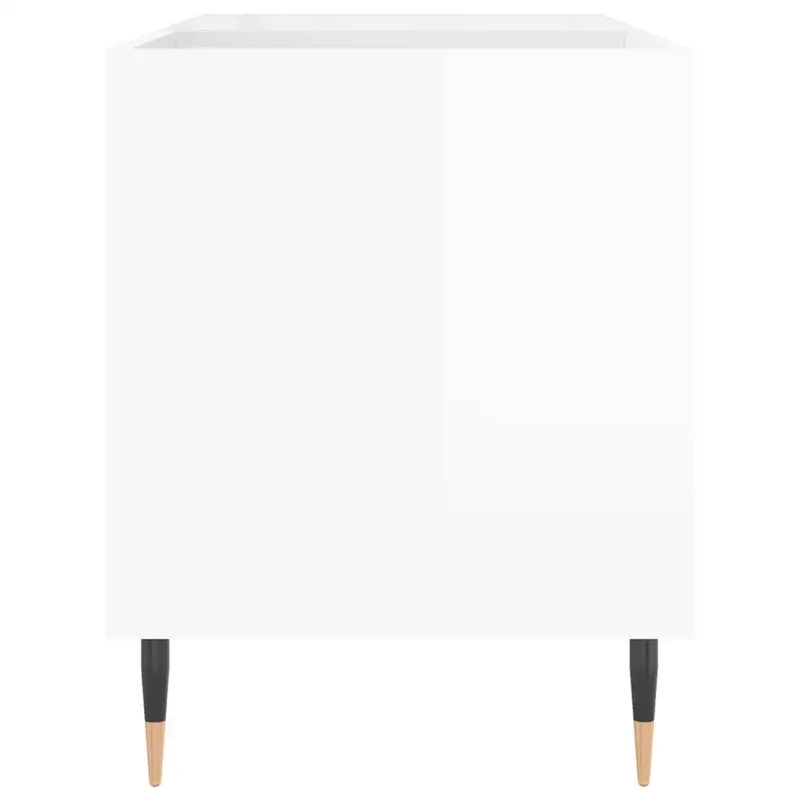 Armoire à disques pratique et classique 85 x 38 x 48 cm en bois d'ingénierie blanc brillant 02_0049102