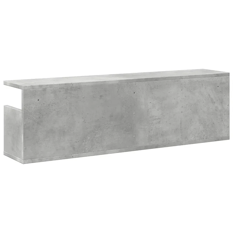 Armoire murale flottante pratique gain de place 100 x 20 x 30 cm en bois d'ingénierie gris béton 02_0050572