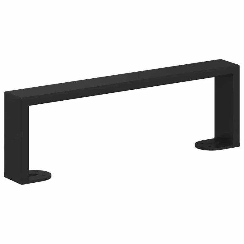 Lot de 12 pieds de meuble en U design moderne 311 x 40,5 x 100 mm solide et durable en fer noir 02_0051998