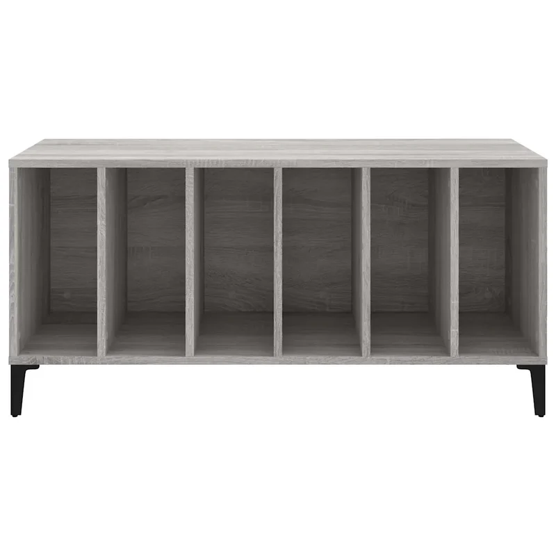 Armoire à disques vintage classique 100 x 38 x 48 cm multifunctionnelle style industriel en bois sonoma gris 02_0049226