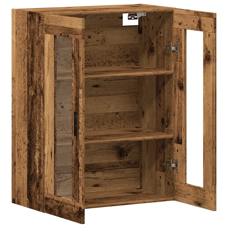 Armoire murale vintage design pratique rangement espace optimisé 69,5 x 34 x 90 cm en bois vieux 02_0051150