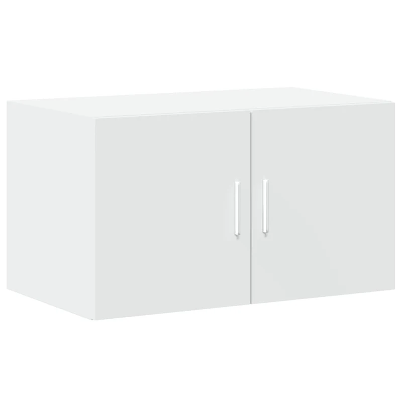 Armoire de rangement haute moderne espace optimiser 70 x 42,5 x 225 cm en bois d'ingénierie blanc 02_0055586