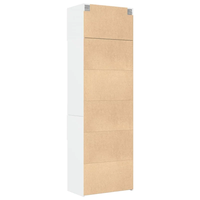 Armoire de rangement haute moderne espace optimiser 70 x 42,5 x 225 cm en bois d'ingénierie blanc 02_0055586