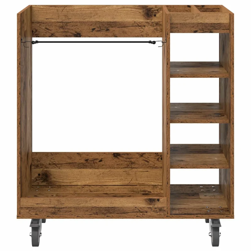 Armoire de rangement rectangulaire moderne intérieur avec grand espace de stockage 90 x 45 x 98 cm en bois ancien 02_0055069