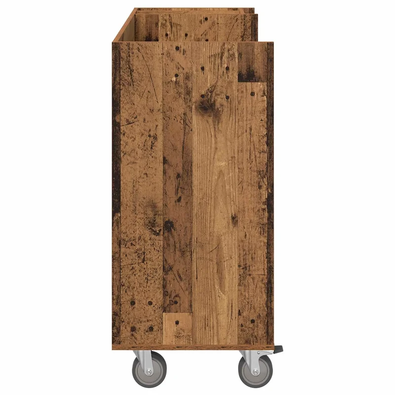 Armoire de golf moderne avec roues grand espace de rangement 120 x 45 x 98 cm en bois ancien 02_0055076