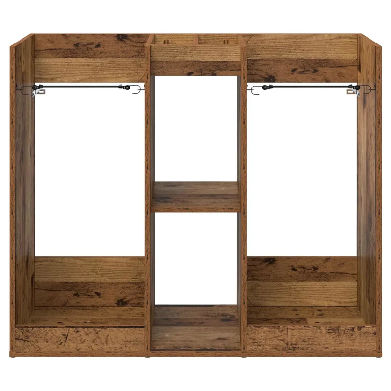 Armoire de golf rectangulaire moderne avec grand espace de stockage garage 102 x 45 x 85 cm en bois ancien 02_0055062