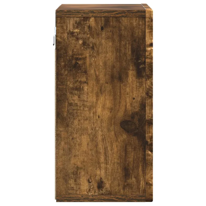 Armoire suspendue moderne rectangulaire 60 x 20 x 40 cm grand espace de rangement en bois d'ingénierie chêne fumé 02_0054805