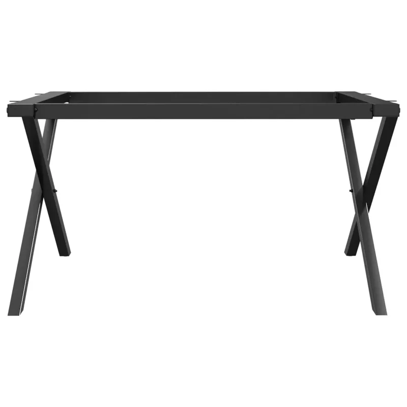 Pieds de table basse cadre en X 80 x 70 x 43 cm installation facile style industriel en acier noir 02_0047236