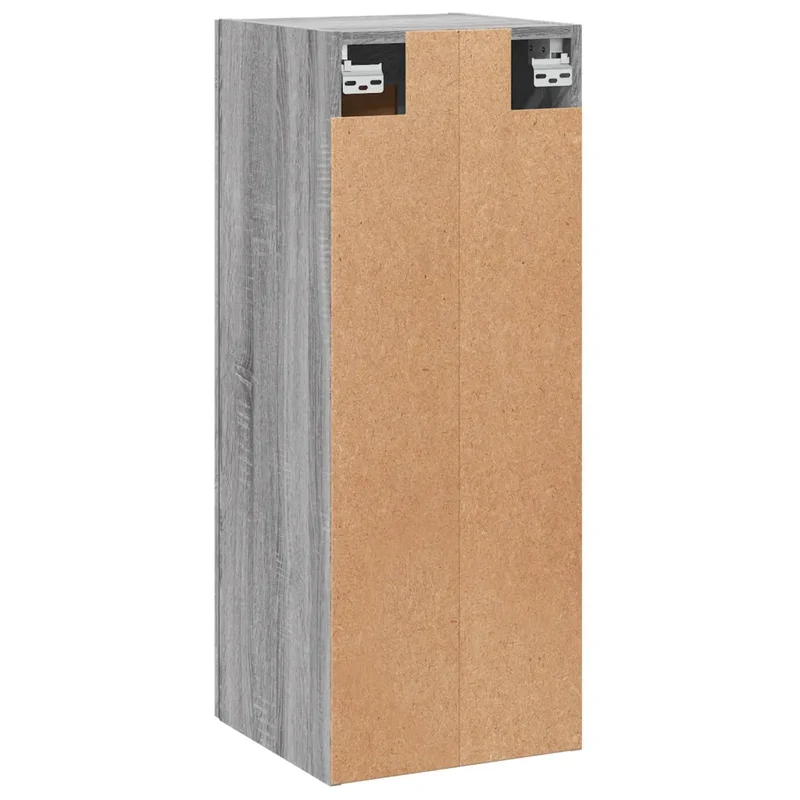 Armoire murale rangement élégante 34,5 x 34 x 90 cm space-saving design contemporain en bois d'ingénierie gris 02_0048961