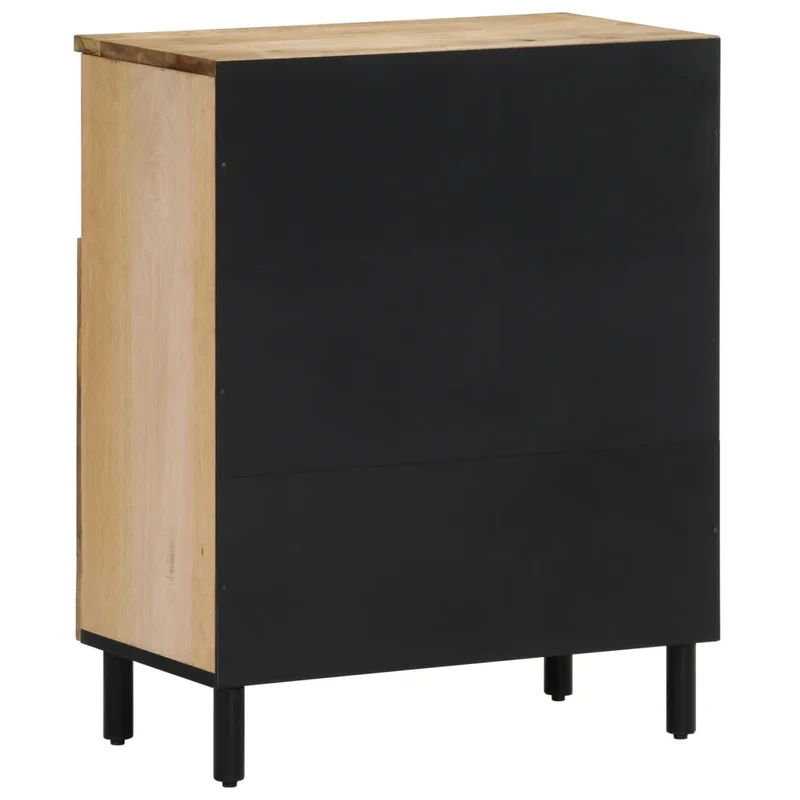 Armoire latérale rétro avec grand espace de rangement 60 x 33 x 75 cm en bois de manguier naturel 02_0047292