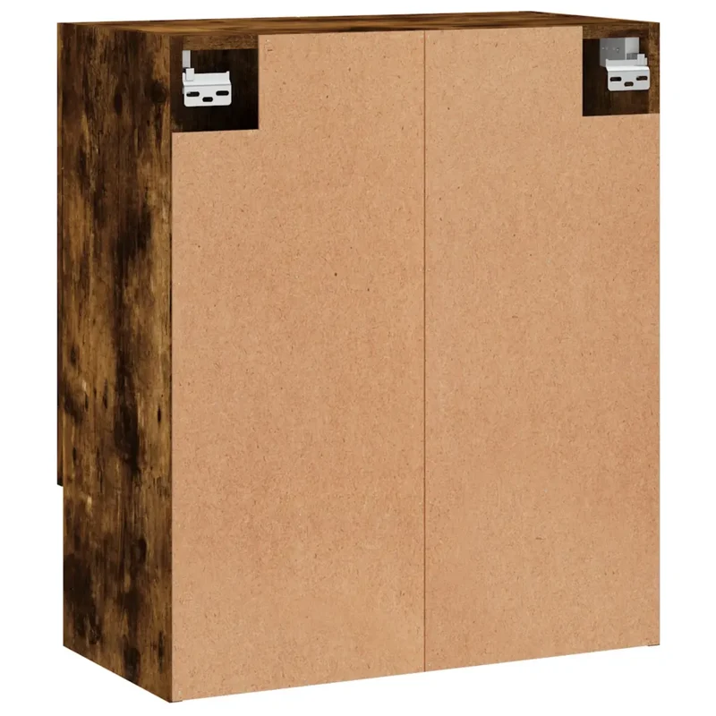 Armoire murale pratique avec grand espace de rangement pour déco moderne 60 x 31 x 70 cm en bois d'ingénierie chêne fumé 02_0048768