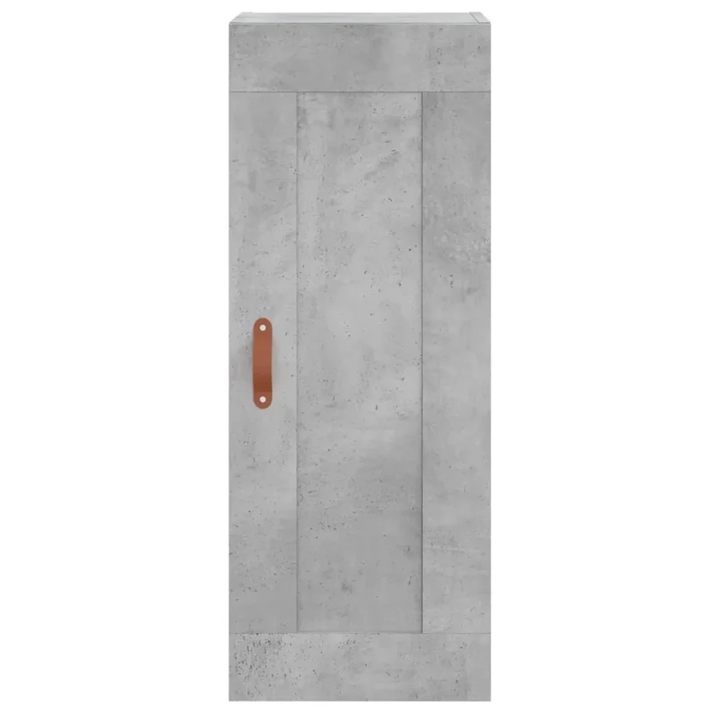 Armoire murale design élégant espace de rangement 34,5 x 34 x 90 cm en bois d'ingénierie gris béton 02_0048940