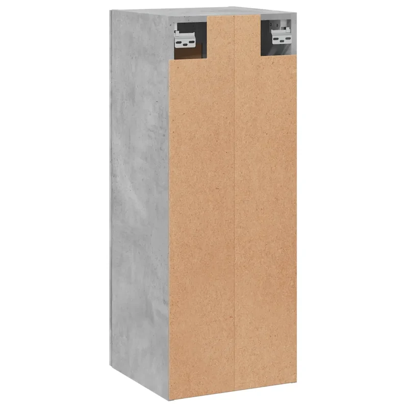 Armoire murale design élégant espace de rangement 34,5 x 34 x 90 cm en bois d'ingénierie gris béton 02_0048940