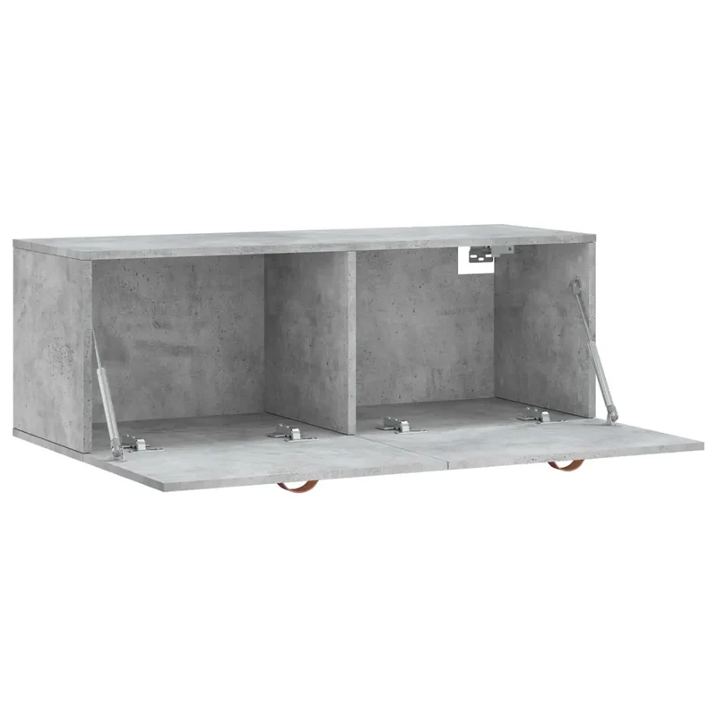 Armoire murale pratique formant un espace de rangement 100 x 36,5 x 35 cm en bois d'ingénierie gris béton 02_0048876